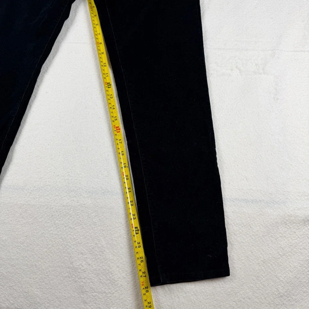 Michael Kors Black Corduroy Skinny Pants Gold Hardware Womens Size 14‎ 36x28